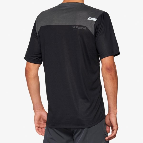 AIRMATIC Short Sleeve Jersey Black Charcoal Discount