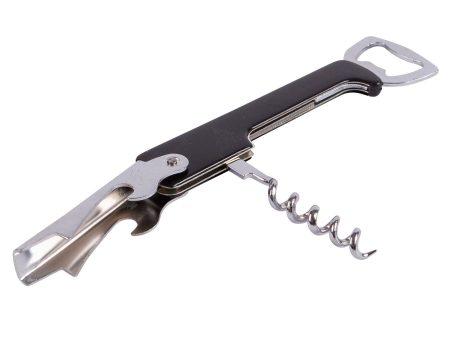 3-in-1 Black Metal Corkscrew & Bottle Opener - By Ashley Online now