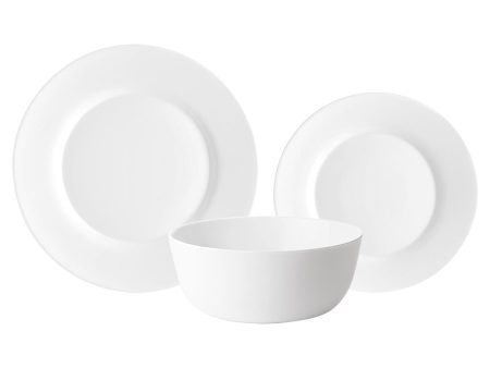 18pc White Toledo Glass Dinner Set - By Bormioli Rocco Hot on Sale