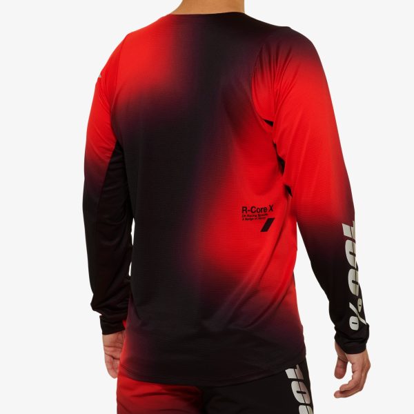 R-CORE X LE Long Sleeve Jersey Black Red Discount