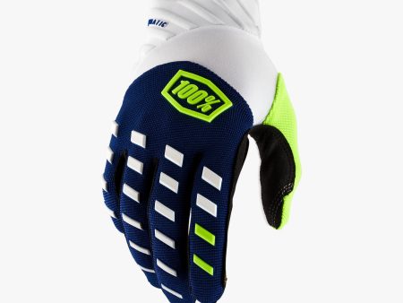 AIRMATIC Moto-Gloves-Navy White Cheap