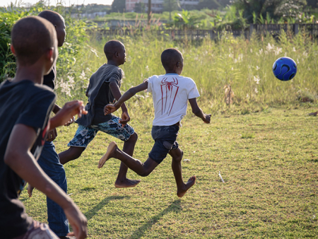 Give Soccer Balls and Toys to Rescued Children Online