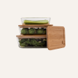 Glass Food Containers | Rectangle Bamboo For Discount