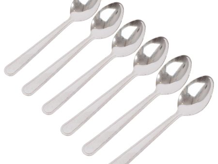 Stainless Steel Teaspoons - Pack of Six - By Ashley For Sale