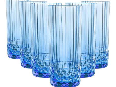 400ml America  20s Highball Glasses - Pack of Six - By Bormioli Rocco For Sale