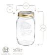 1L Quattro Stagioni Glass Food Preserving Jar - By Bormioli Rocco Online Sale