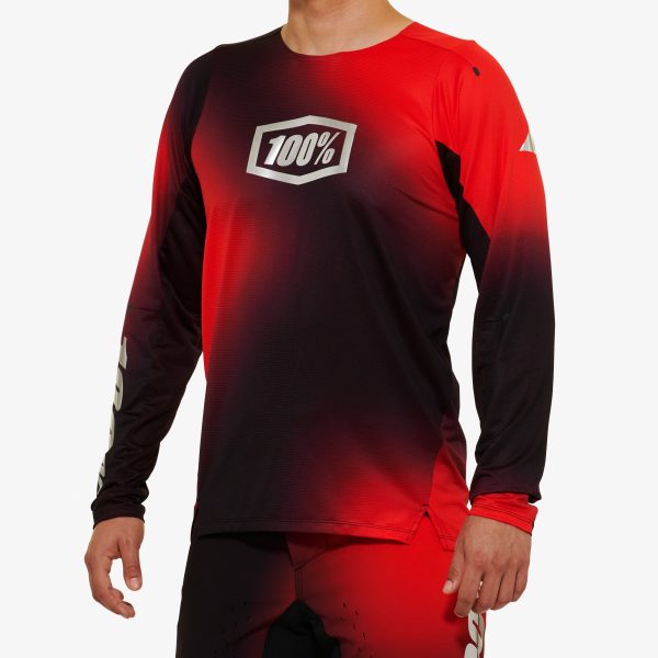 R-CORE X LE Long Sleeve Jersey Black Red Discount