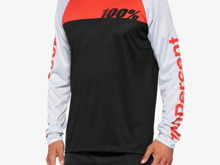 R-CORE Long Sleeve Jersey Black Racer Red For Cheap