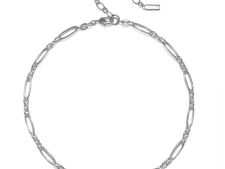 Figaro Link Necklace - Rhodium For Cheap