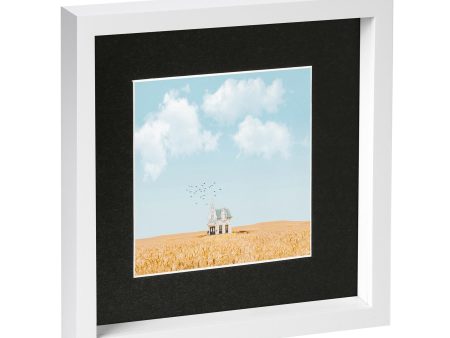 10  x 10  White 3D Box Photo Frame with 6  x 6  Mount & White Spacer - By Nicola Spring For Cheap