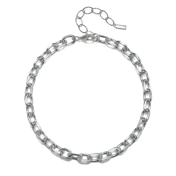 Camille Chain Necklace - Rhodium Online