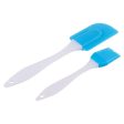 2pc Blue Silicone Pastry Brush & Spatula Set - By Ashley on Sale