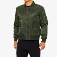 BOMBER Zip Jacket Army Green Hot on Sale