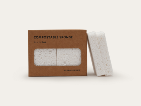 Compostable Sponge 4pk - Seconds Cheap