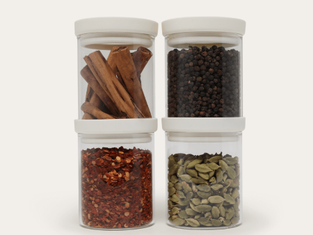 Belongil Glass Spice Jars 4pk For Sale