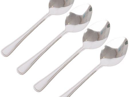 Stainless Steel Dessert Spoons - Pack of Four - By Ashley Online