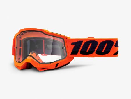 ACCURI 2 ENDURO MOTO Goggle Neon Orange - Clear Lens Online now