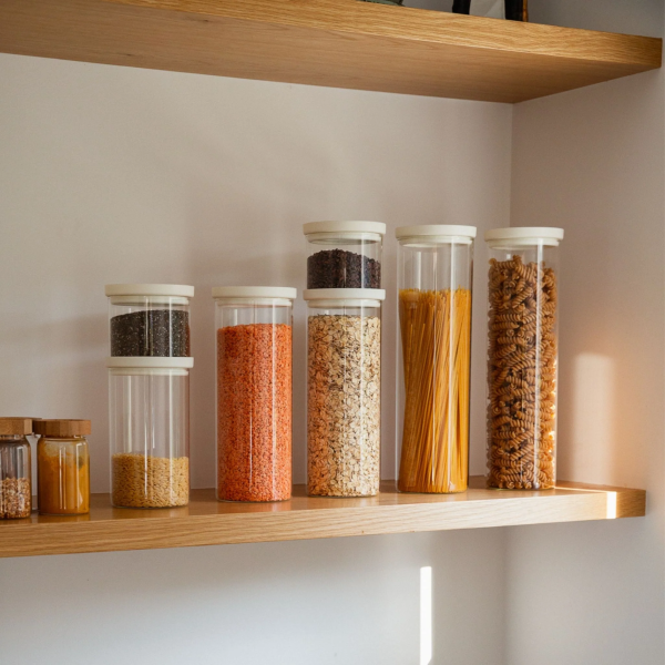 Glass Pantry Storage Jars Oat Milk | Seconds on Sale