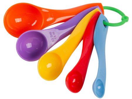 5pc Multicolour Polypropylene Measuring Spoon Set - By Ashley For Cheap