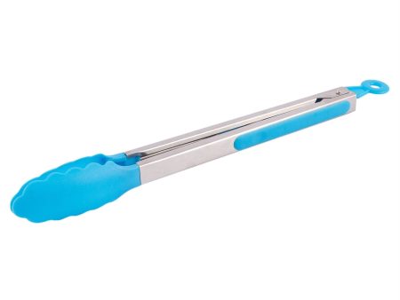 35cm Blue Stainless Steel Food Tongs - By Ashley Cheap