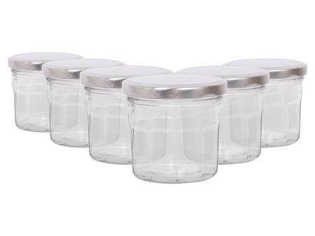 130ml Glass Jam Jars with Lids - Pack of 6 - By Argon Tableware Online Hot Sale