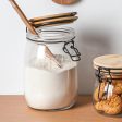 1L Glass Storage Jar with Wooden Clip Lid - By Argon Tableware For Cheap