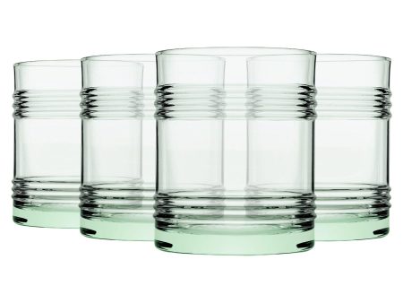 280ml Aware Tincan Recycled Glass Tumblers - Green - Pack of 4 - By Pasabahce Hot on Sale