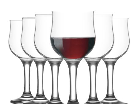 200ml Nevakar Wine Glasses - Pack of Six - By LAV Fashion