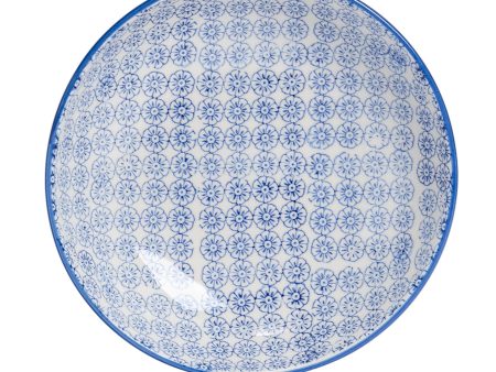 22cm Hand Printed China Pasta Bowl - By Nicola Spring For Sale