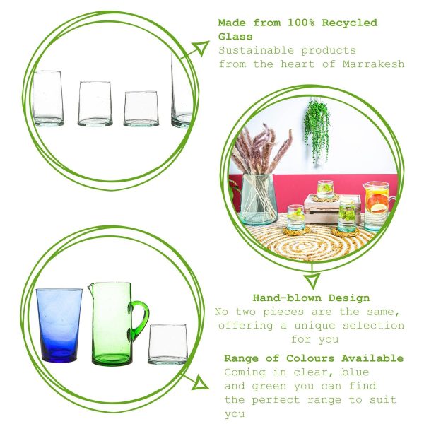 20pc Recycled Glassware Set - By Nicola Spring Online