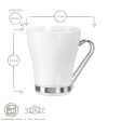 235ml Aromateca Oslo White Glass Coffee Cups - Pack of Four - By Bormioli Rocco Online Sale