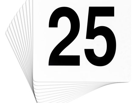 1-25 Acrylic Wedding Table Numbers - By Argon Tableware Discount