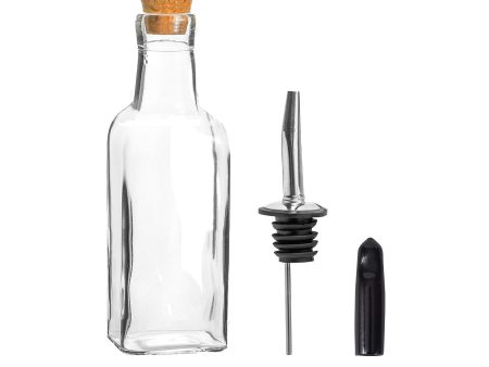 170ml Olive Oil Pourer Glass Bottle with Cork Lid - By Argon Tableware Cheap