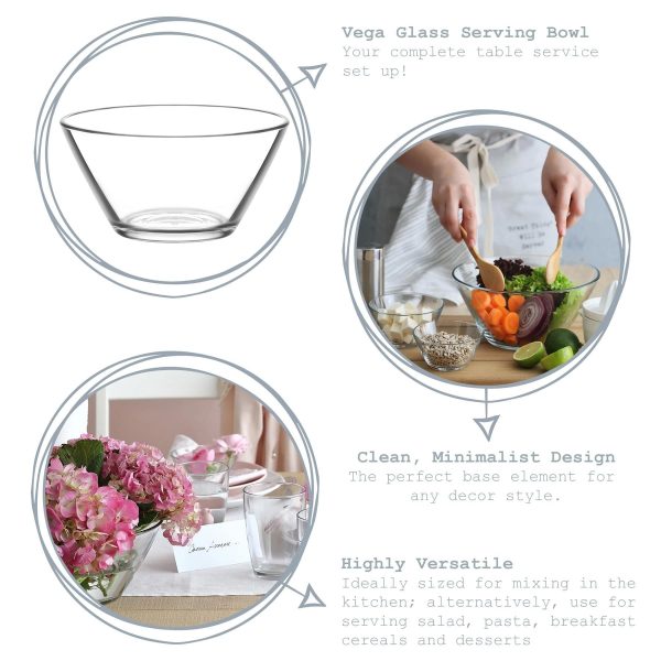 345ml Clear Vega Glass Serving Bowl - By LAV Hot on Sale