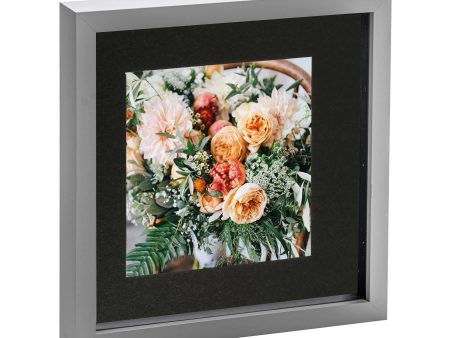 10  x 10  Grey 3D Box Photo Frame with 6  x 6  Mount - By Nicola Spring Online Sale