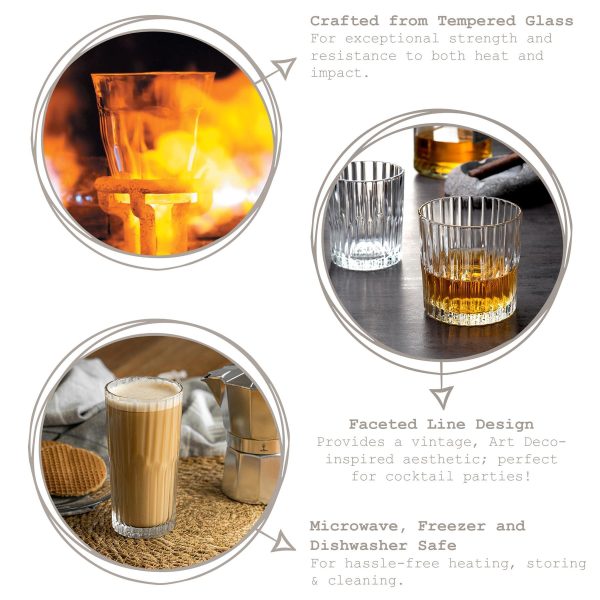 220ml Manhattan Whisky Glasses - Pack of Six - By Duralex Hot on Sale