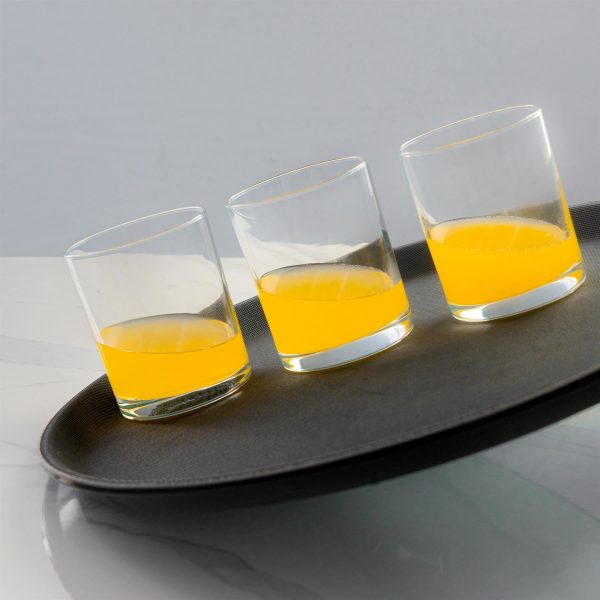 28cm Black Round Non-Slip Serving Tray - By Argon Tableware Online now