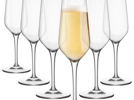 230ml Electra Champagne Flutes - Pack of Six - By Bormioli Rocco For Cheap