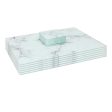 12pc Rectangle Glass Placemats & Square Coasters Set - 40cm x 30cm - Marble - By Harbour Housewares For Discount