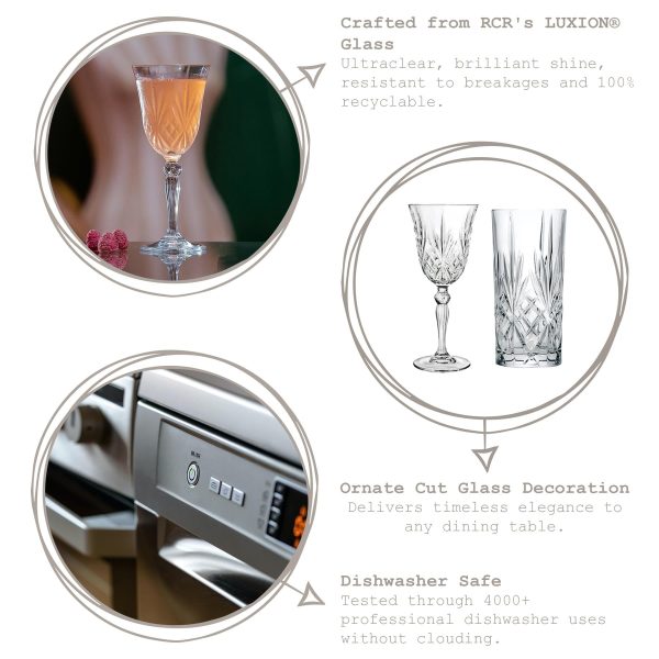 260ml Melodia Glass Champagne Saucers - Pack of Six - By RCR Crystal Online now