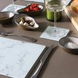 12pc Rectangle Glass Placemats & Square Coasters Set - 30cm x 20cm - Marble - By Harbour Housewares For Discount