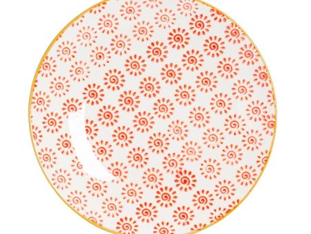 18cm Hand Printed China Side Plate - By Nicola Spring Sale