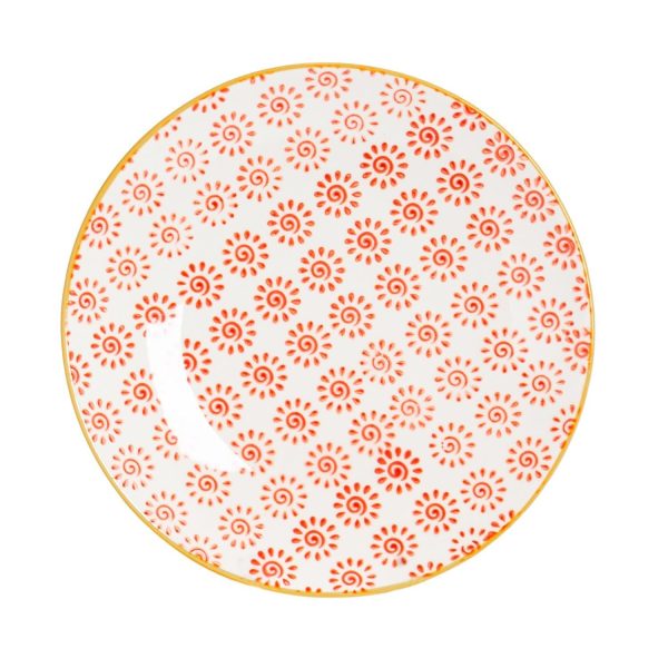 18cm Hand Printed China Side Plate - By Nicola Spring Sale