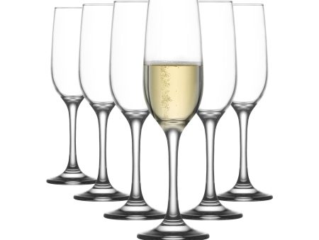 215ml Fame Champagne Flutes Set - Pack of Six - By LAV Online Sale