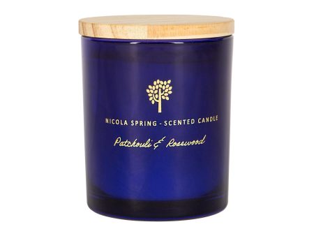 130g Patchouli & Rosewood Scented Soy Wax Candle - By Nicola Spring Online Sale