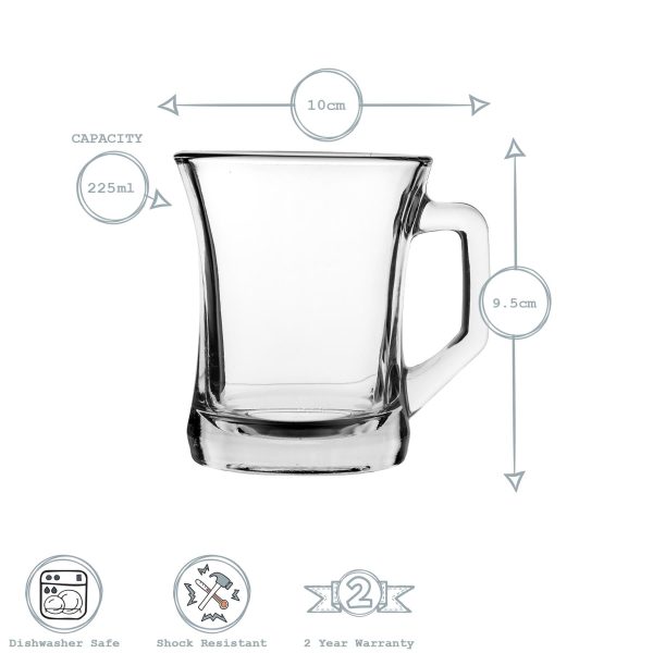 225ml Zen+ Glass Cups - Pack of Six - By LAV For Discount