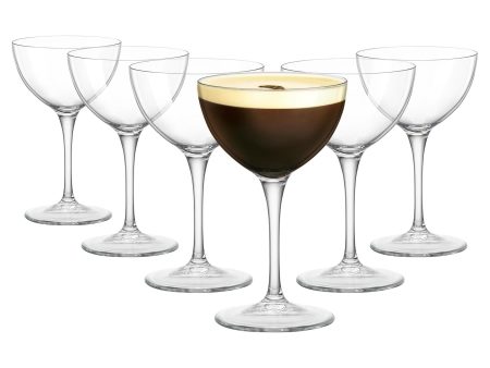 235ml Bartender Novecento Martini Glasses - Pack of Six - By Bormioli Rocco Online