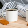 130ml Black Grey White Enamel Espresso Cups - Pack of Four - By Argon Tableware Online Hot Sale