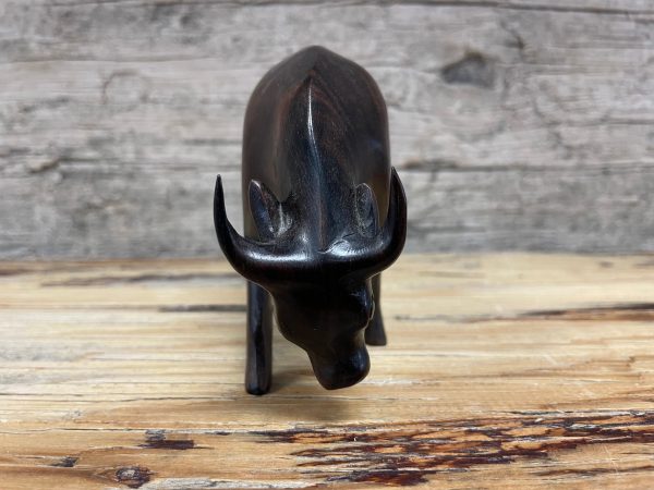 Dark hand carved ox Discount