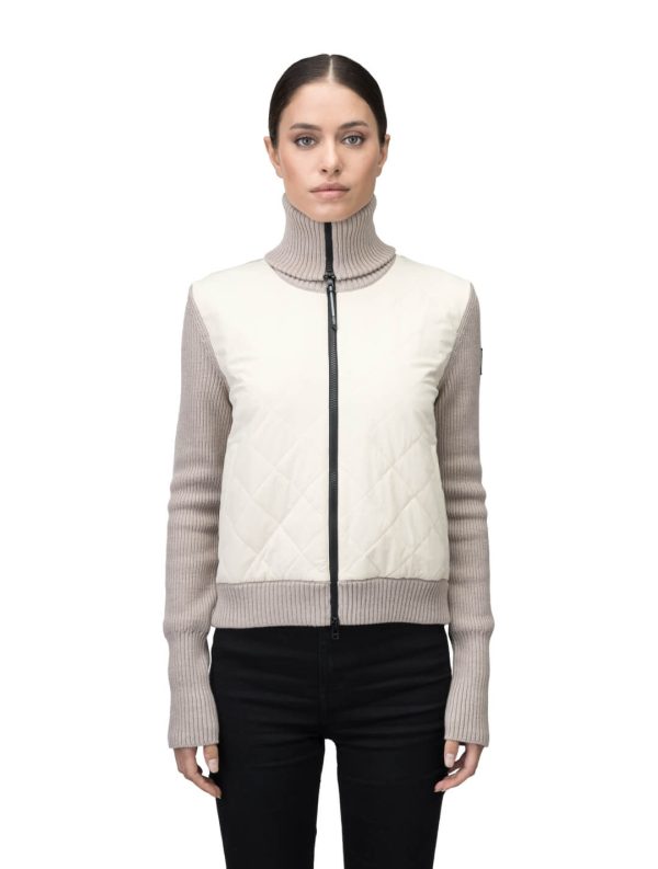 Ada Women s Quilted Full Zip Sweater Online Hot Sale